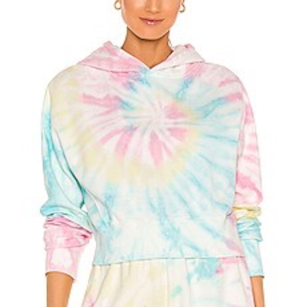 DANNIJO Tie Dye Cropped Hoodie